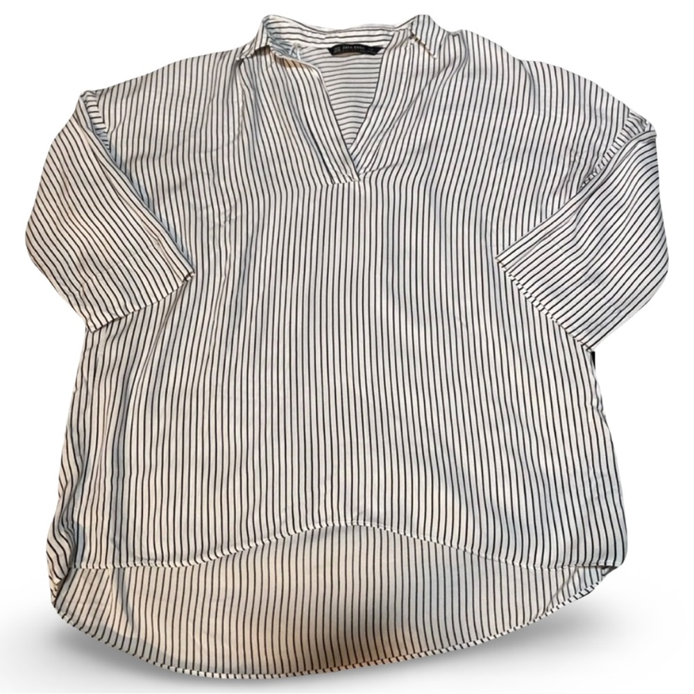 ZARA Oversized Medium Striped Shirt